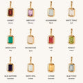 Birth Stone Rectangle Charms